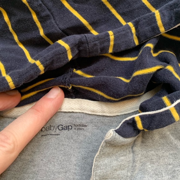 GAP Toddler Boy Striped Hooded Tee - Picture 2 of 2